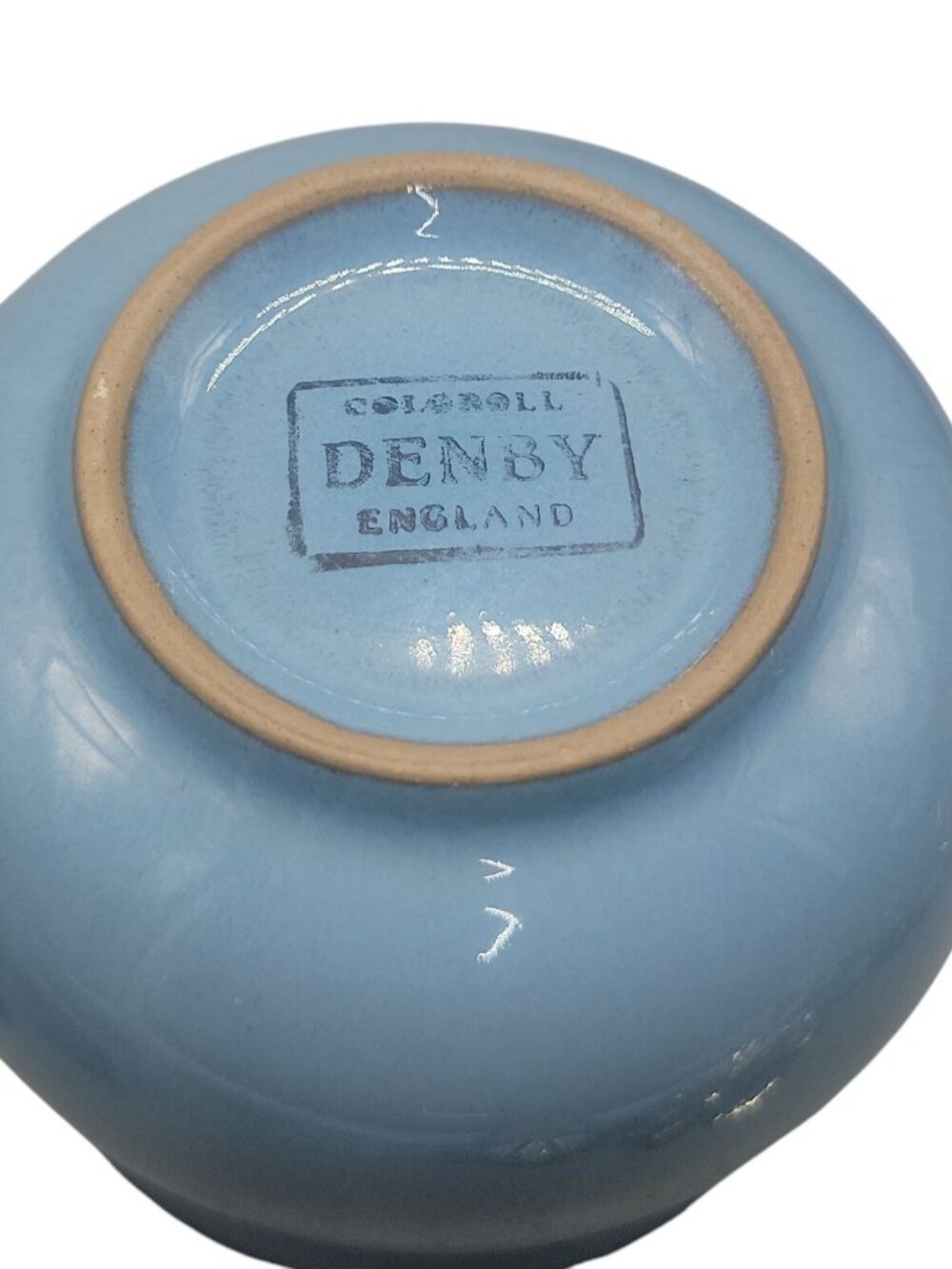Denby Colonial Blue Teacup & Saucer Stoneware 1990s Discontinued Vintage England - Picture 15 of 15